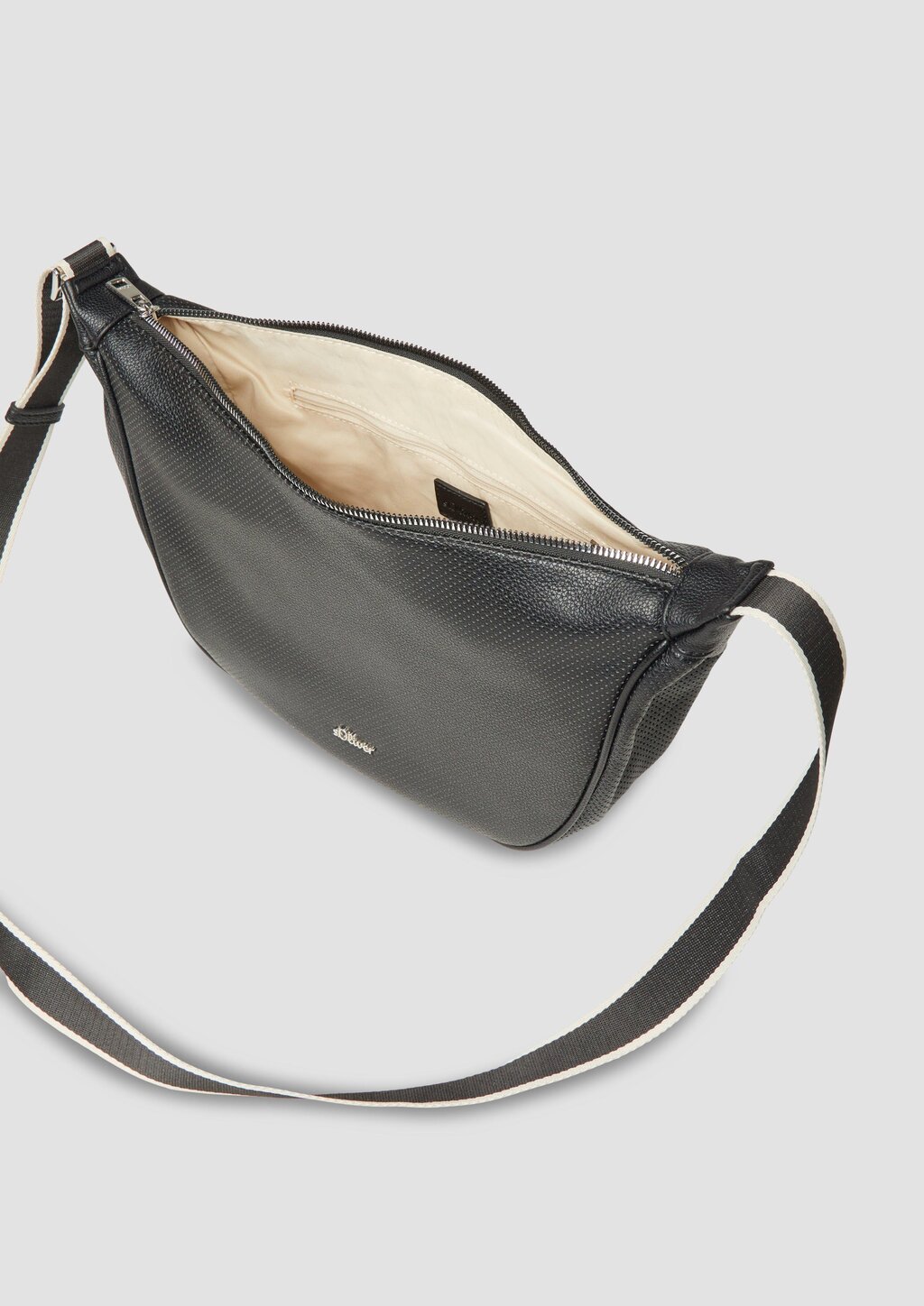 Crossbody-Bag in Leder-Optik mit längenverstellbarem Schultergurt