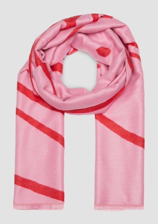 Doubleface-Schal mit Fransen