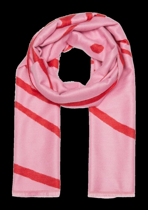 Doubleface-Schal mit Fransen