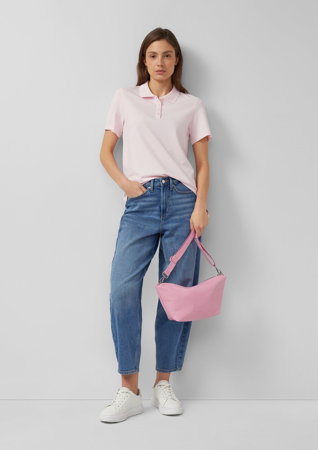 Crossbody-Bag in Leder-Optik mit abnehmbarem Gurt