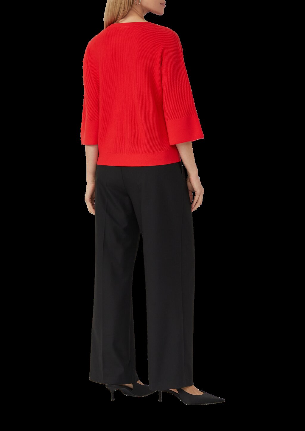 Strukturierter Pullover im Relaxed Fit mit Zierknopfleiste