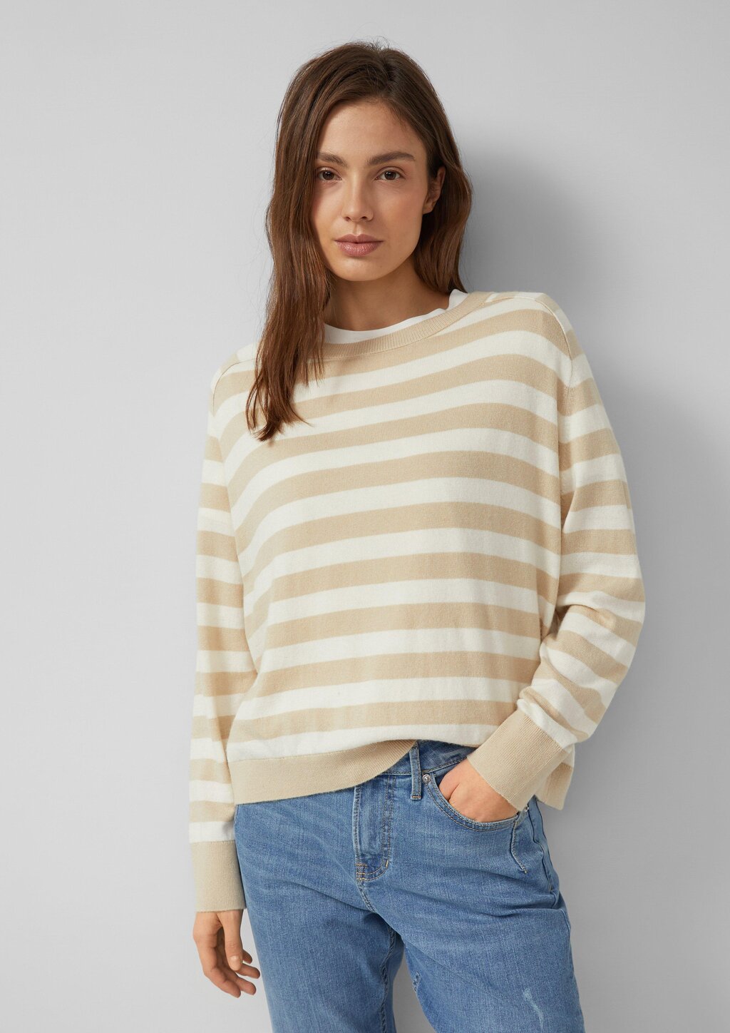 Oversized Strickpullover aus Viskosemix