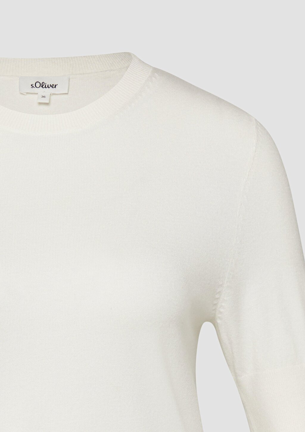 Weicher Kurzarm-Strickpullover aus Viskosemix