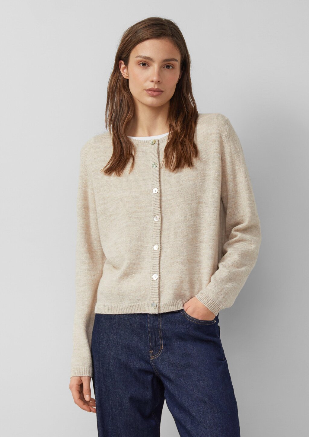 Weiche Strickjacke aus Alpakamix