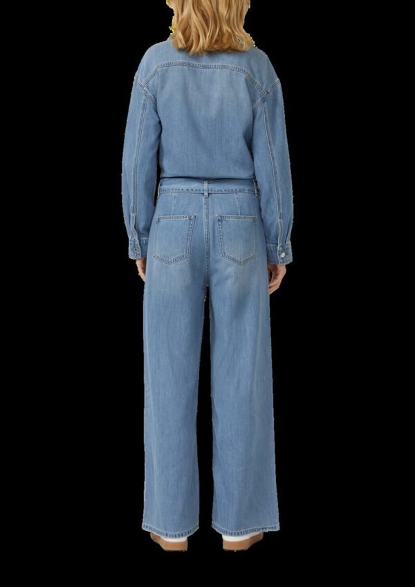 Denim-Overall mit Gürtel