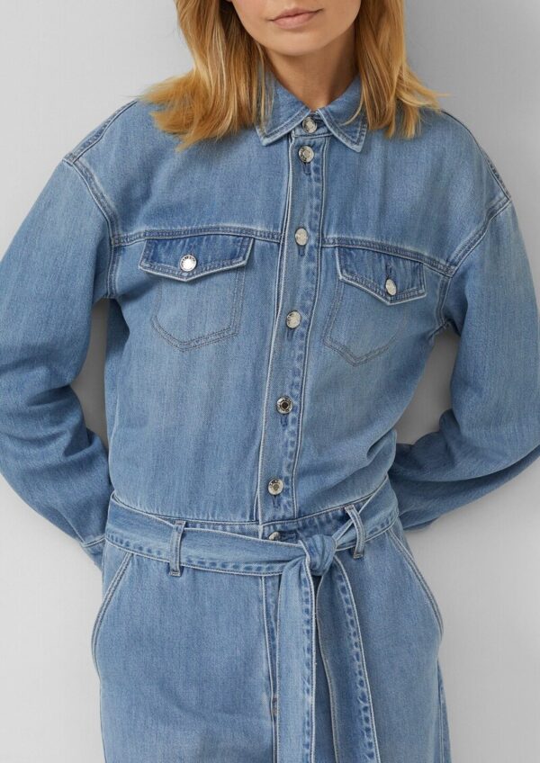 Denim-Overall mit Gürtel