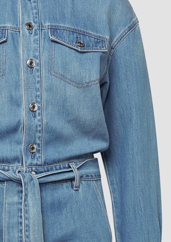 Denim-Overall mit Gürtel