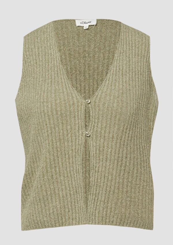 Leichte Strickweste aus Bouclé