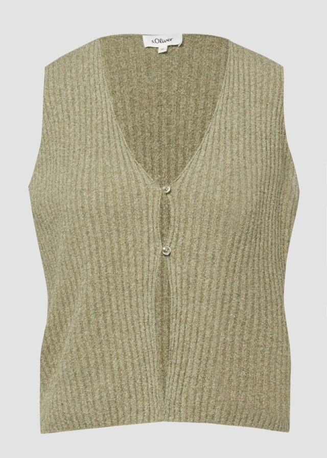 Leichte Strickweste aus Bouclé