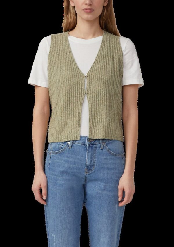 Leichte Strickweste aus Bouclé