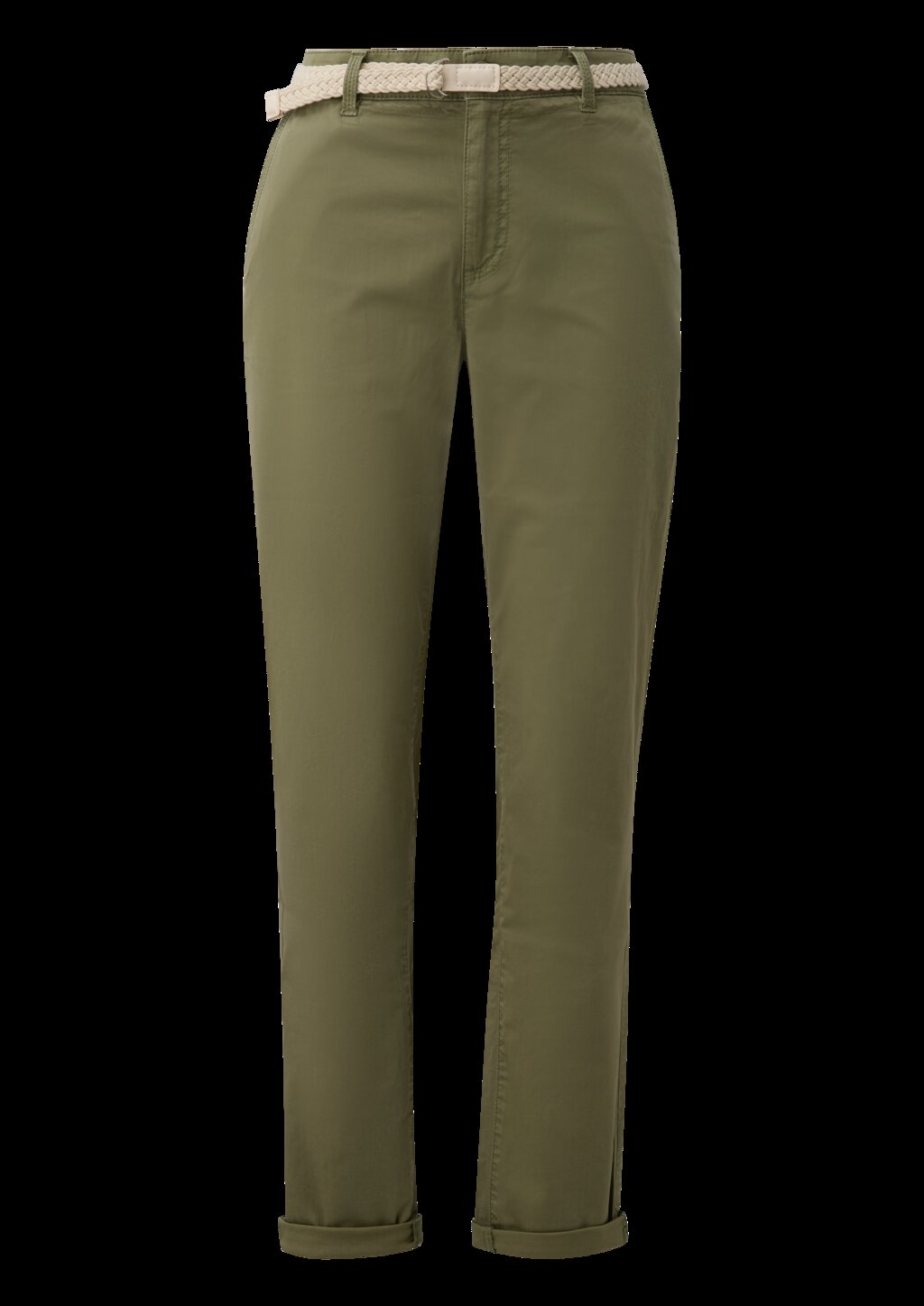 Gewaschene Chino mit Gürtel