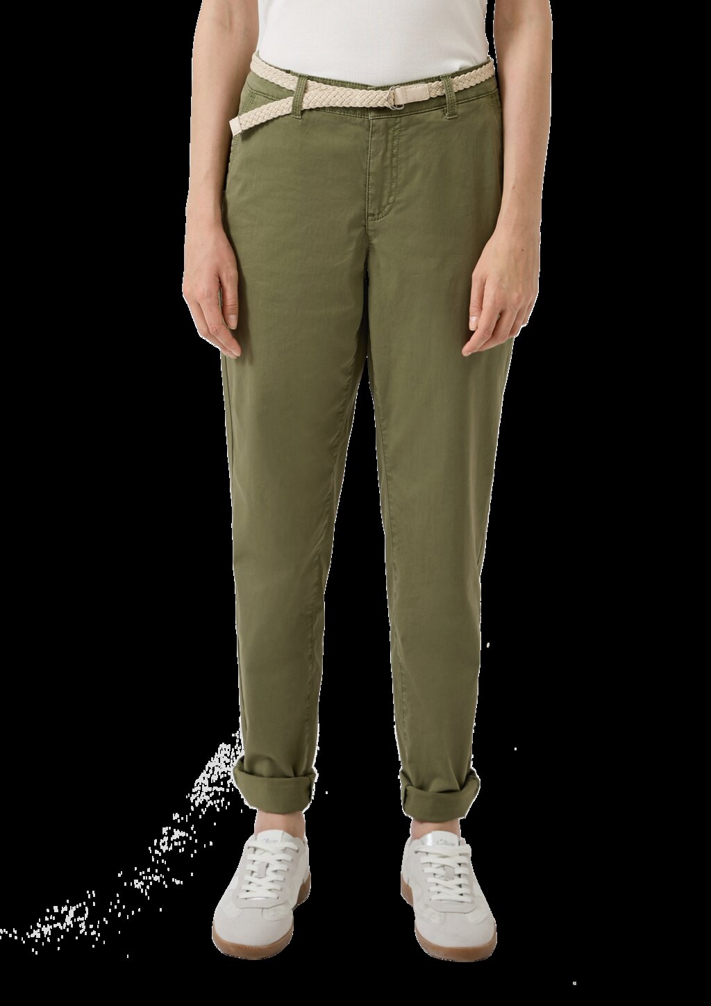 Gewaschene Chino mit Gürtel