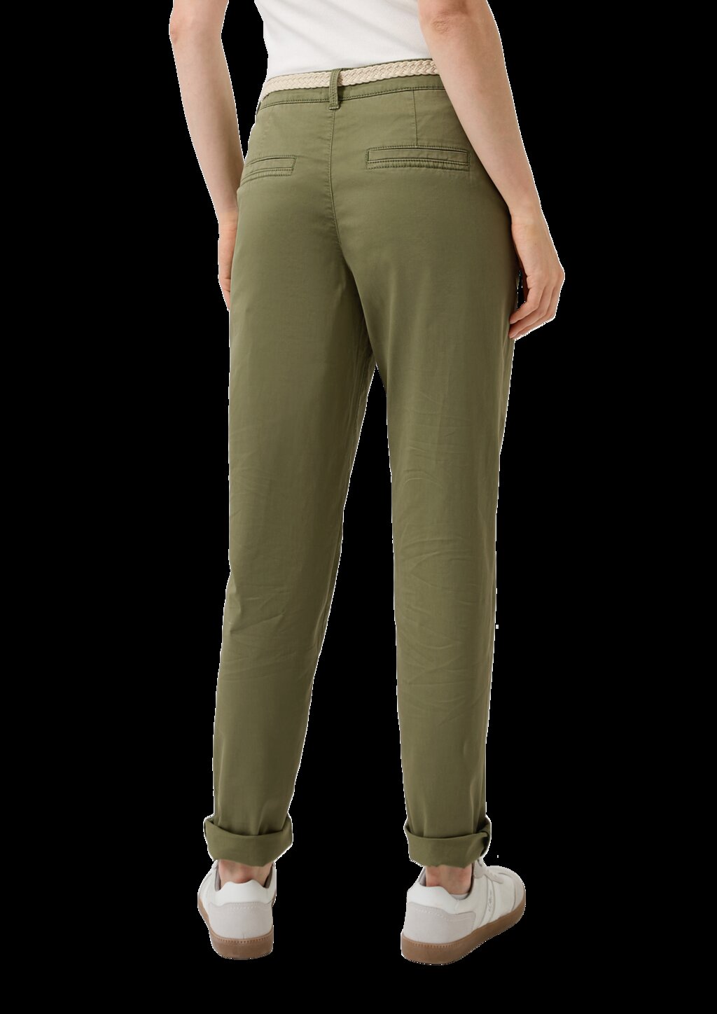 Gewaschene Chino mit Gürtel