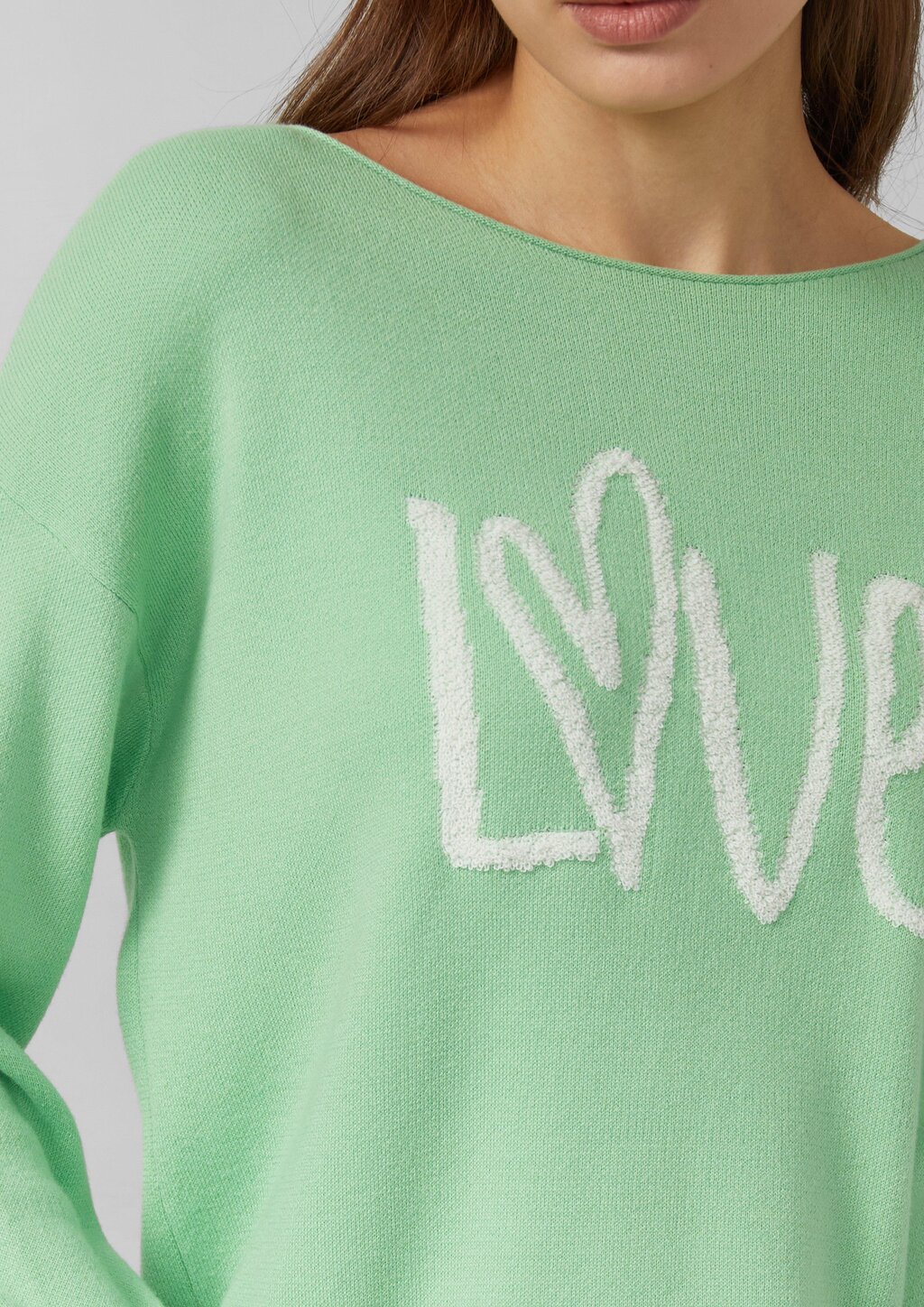 Strickpullover mit Love-Schriftzug