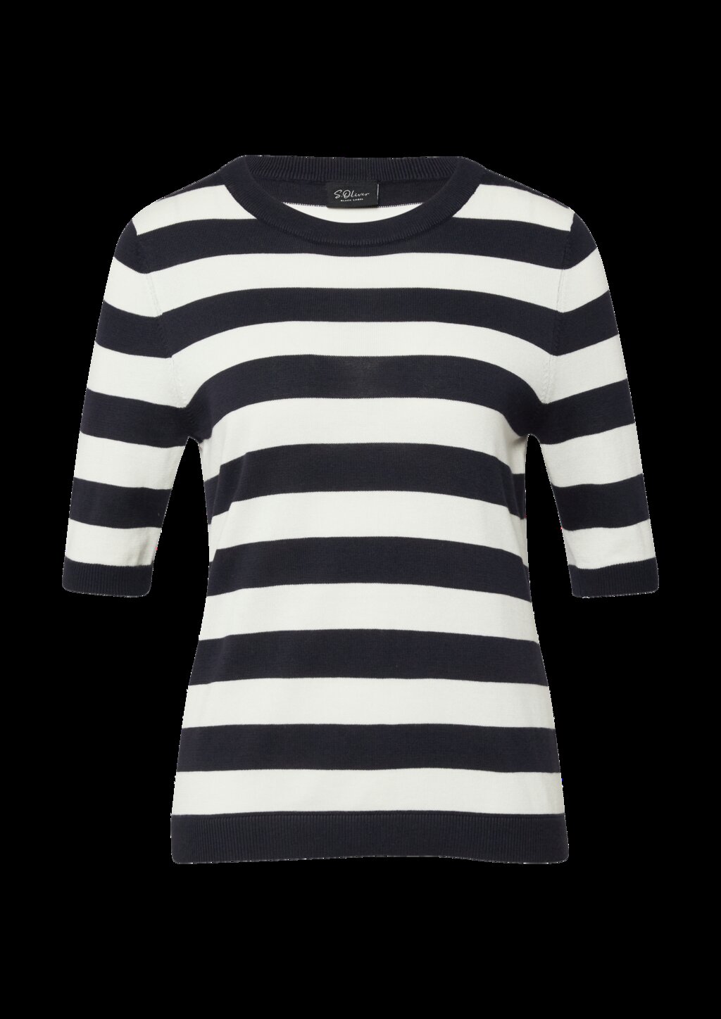 Gestreifter Feinstrickpullover