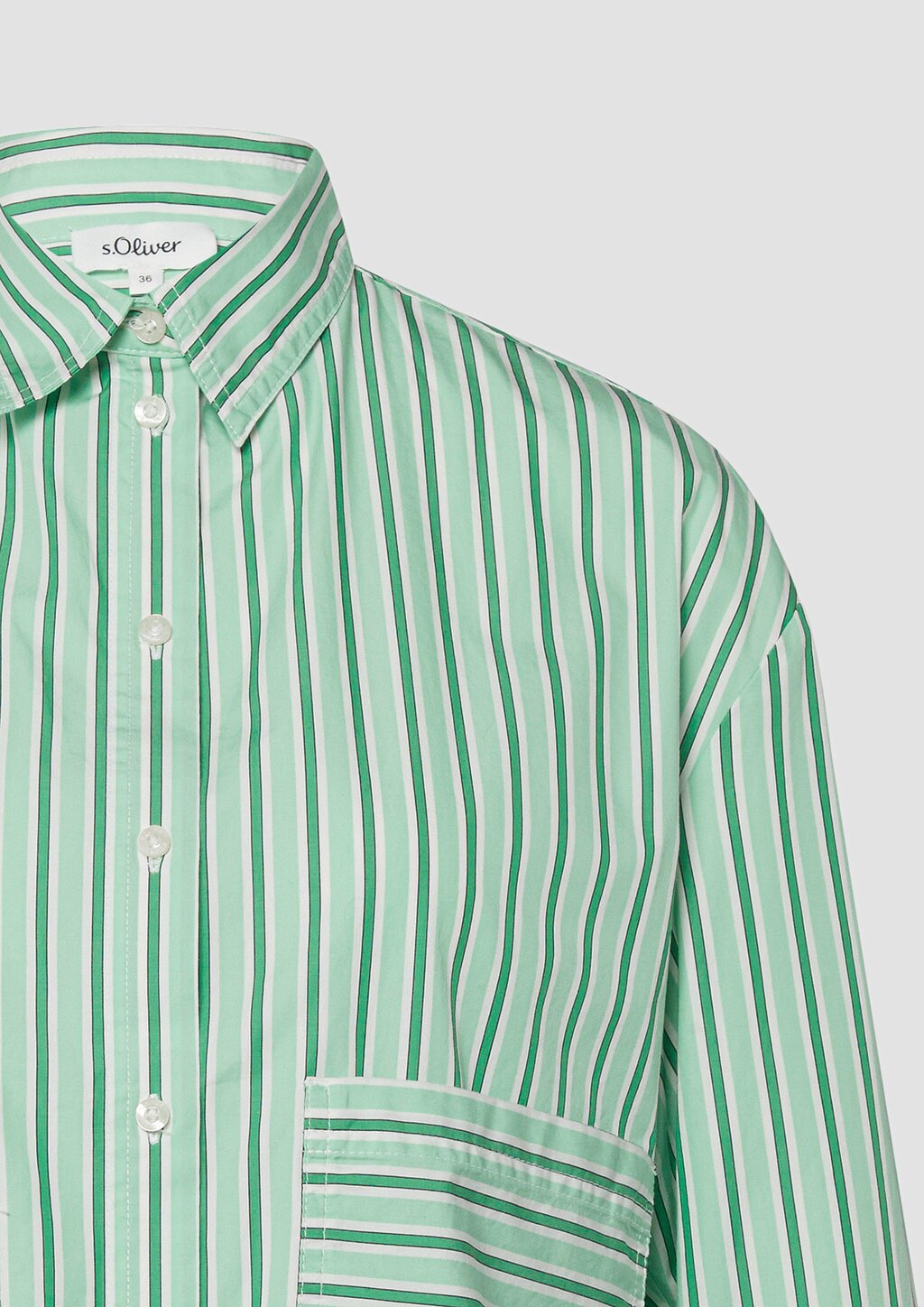 Verkürzte Popeline-Bluse im Relaxed Fit