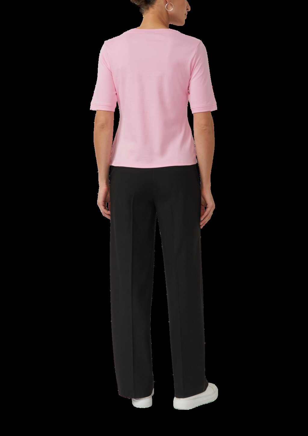 T-Shirt mit Schmucksteinen und Frontprint