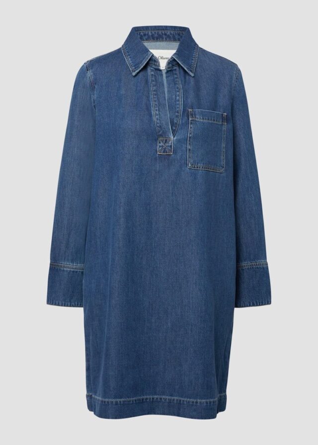 Denim-Kleid mit Eingrifftaschen