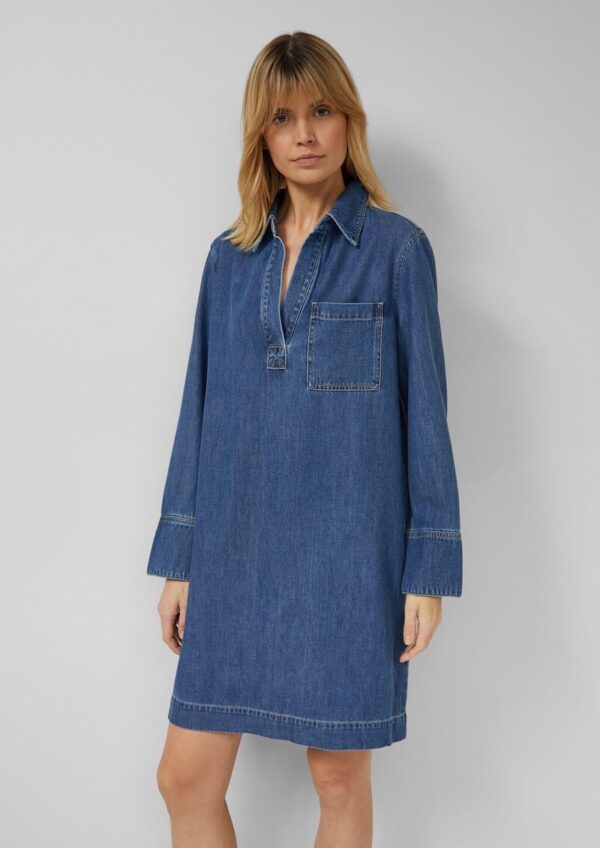 Denim-Kleid mit Eingrifftaschen