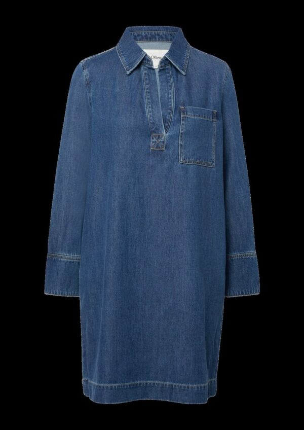 Denim-Kleid mit Eingrifftaschen