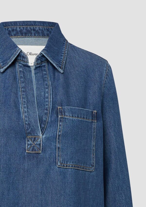 Denim-Kleid mit Eingrifftaschen