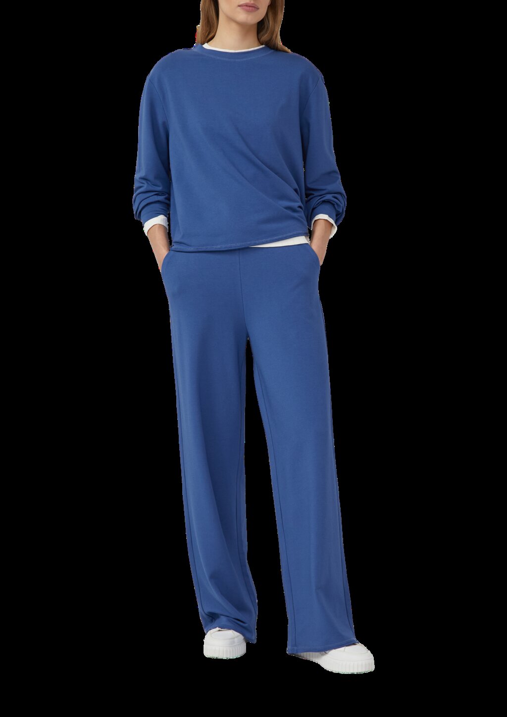 Jersey-Hose mit Wide Leg und elastischem Bund