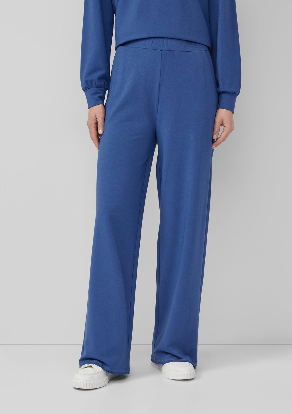 Jersey-Hose mit Wide Leg und elastischem Bund