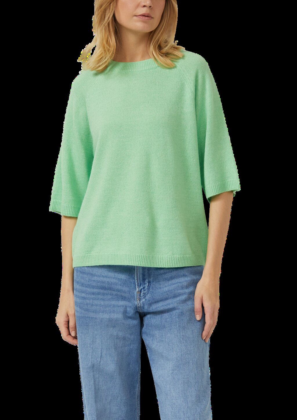 Weicher Halbarmpullover aus Alpakamix