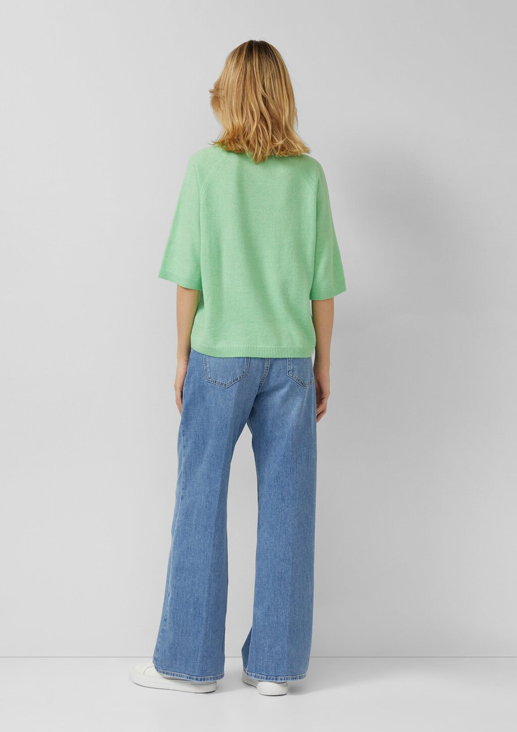 Weicher Halbarmpullover aus Alpakamix