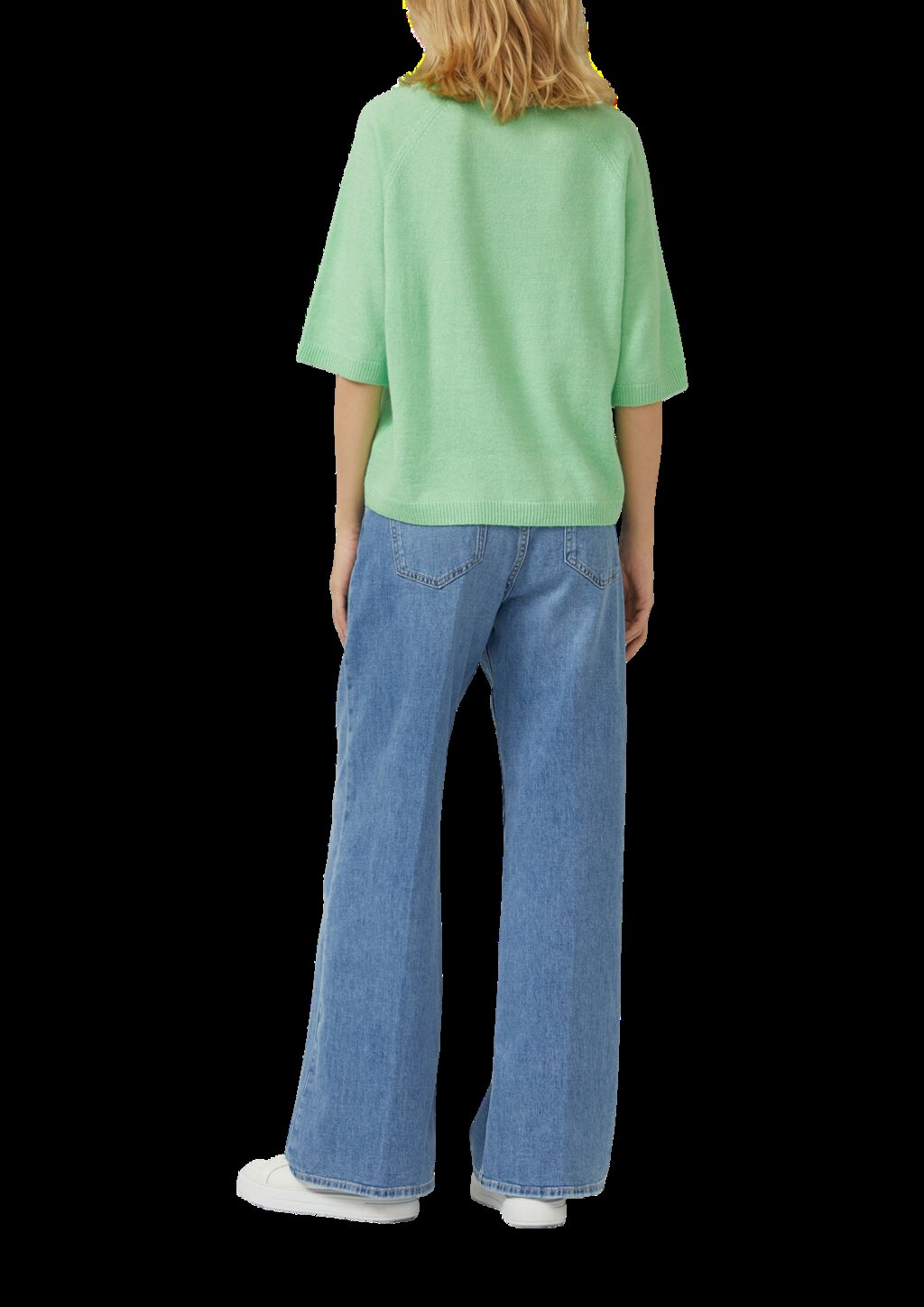 Weicher Halbarmpullover aus Alpakamix