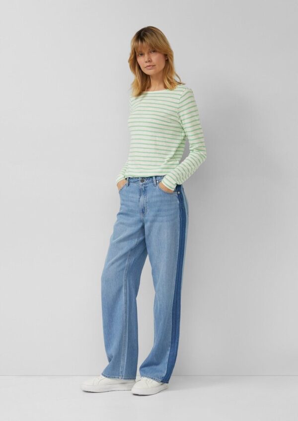 Jeans Beth Boyfriend / Relaxed Fit / Mid Rise / Straight Leg / mit Kontraststreifen