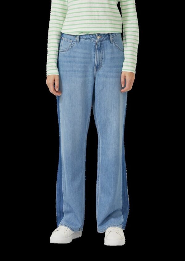 Jeans Beth Boyfriend / Relaxed Fit / Mid Rise / Straight Leg / mit Kontraststreifen