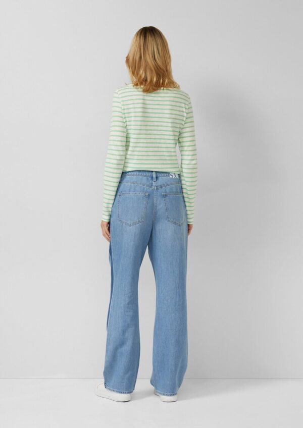 Jeans Beth Boyfriend / Relaxed Fit / Mid Rise / Straight Leg / mit Kontraststreifen