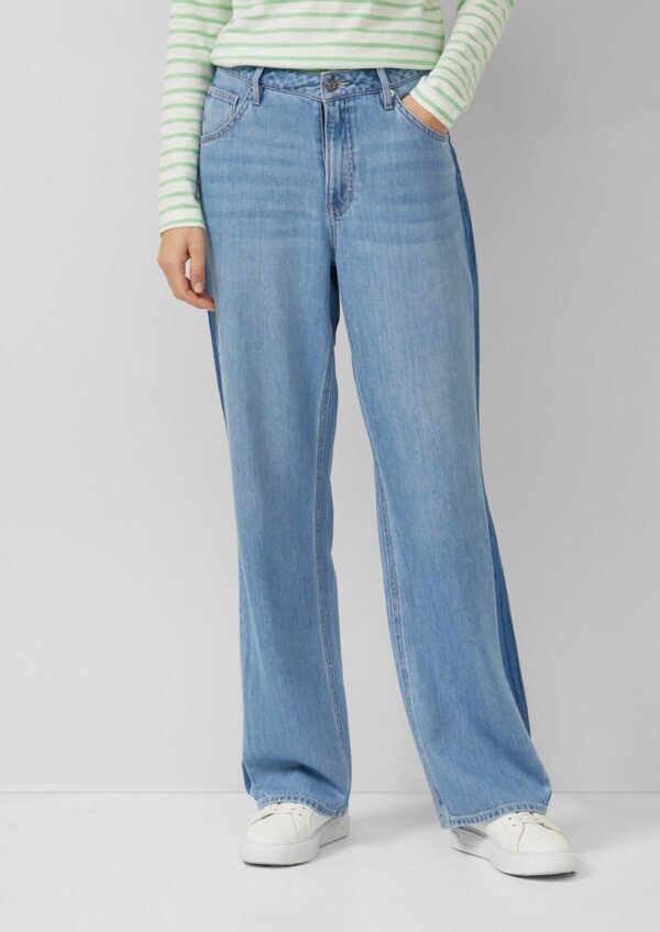 Jeans Beth Boyfriend / Relaxed Fit / Mid Rise / Straight Leg / mit Kontraststreifen