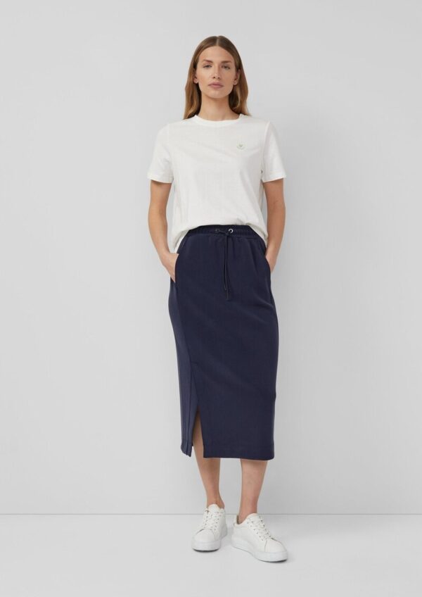 Midi-Rock aus Scuba mit Elastikbund