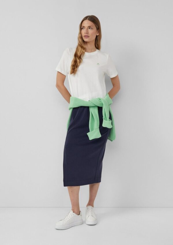 Midi-Rock aus Scuba mit Elastikbund