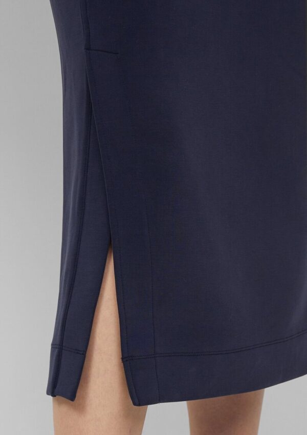 Midi-Rock aus Scuba mit Elastikbund