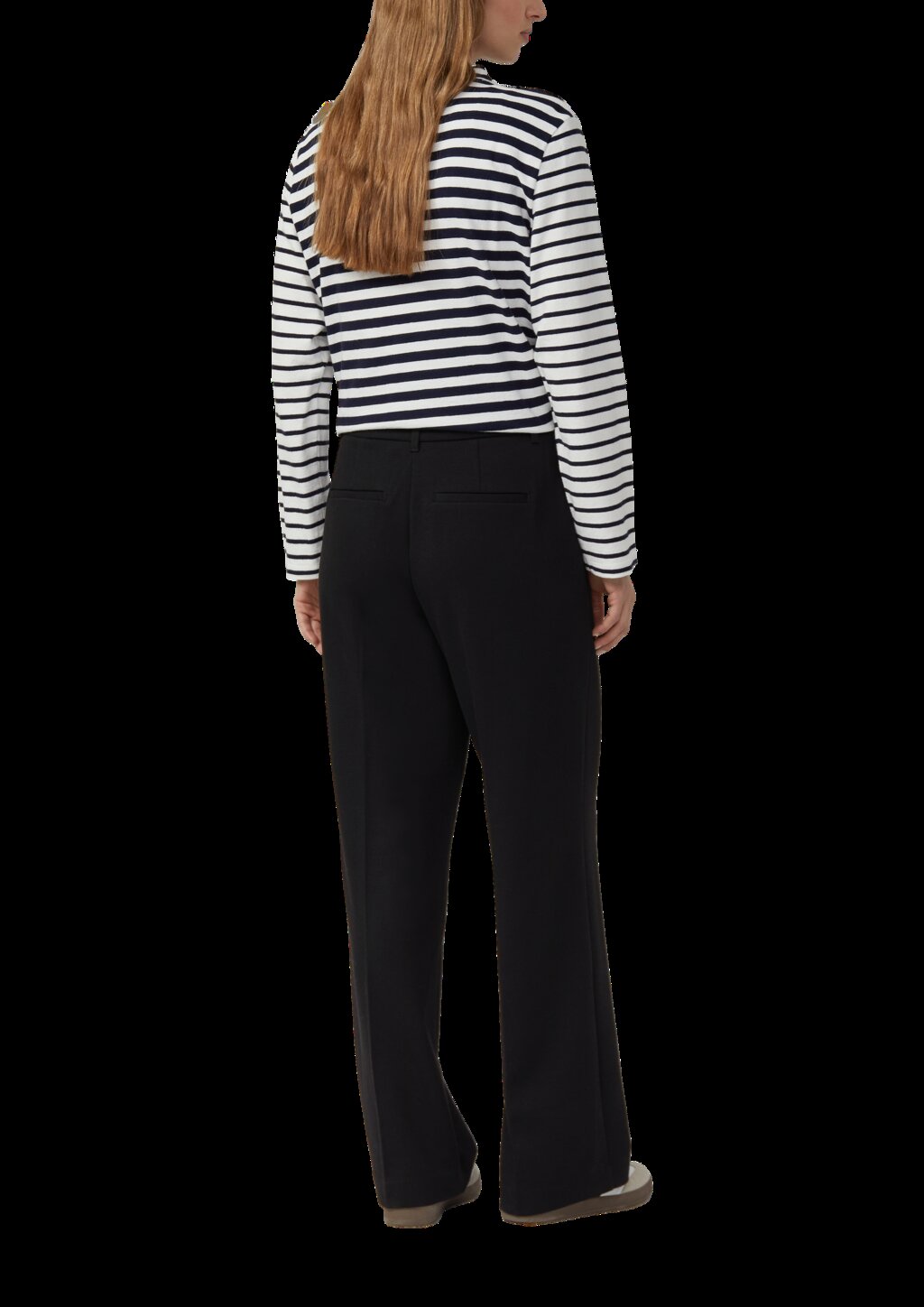 Strukturierte Wide-Leg-Hose mit hohem Bund