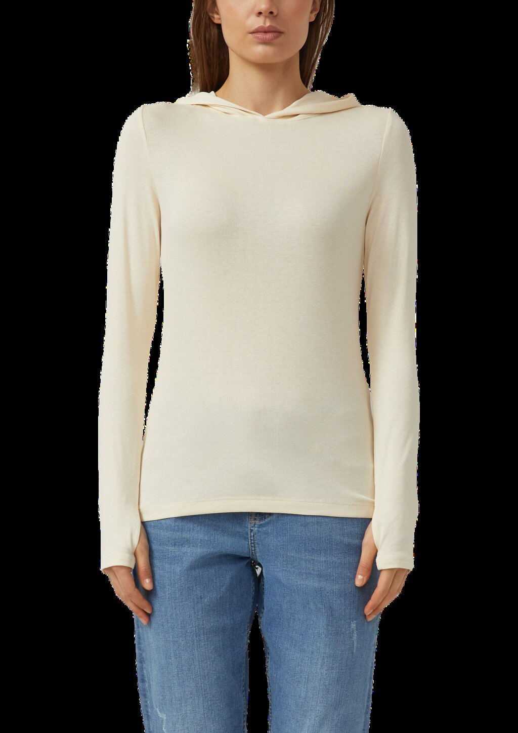 Kapuzenshirt aus leichtem Jersey im Slim Fit