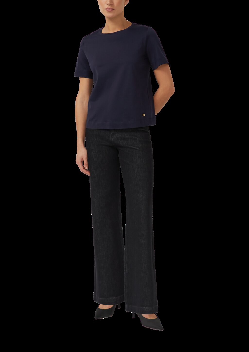 T-Shirt aus merzerisierter Baumwolle im Relaxed Fit