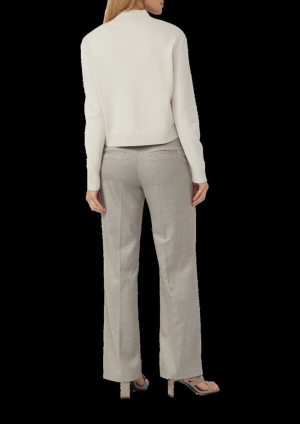 Strick-Blouson aus Viskosemix mit Stehkragen und Ziertasche