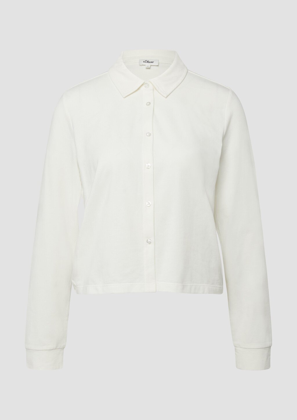 Verkürzte Jerseybluse mit Elastikbund hinten