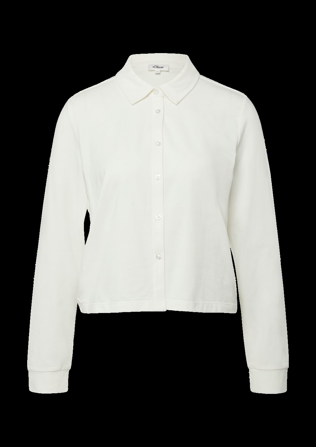 Verkürzte Jerseybluse mit Elastikbund hinten