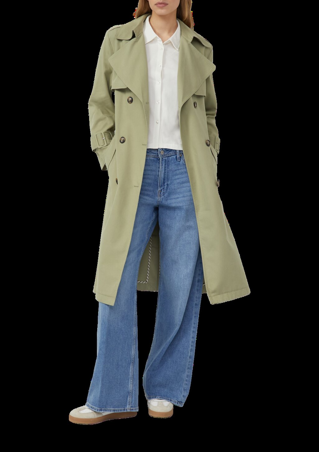 Verkürzte Jerseybluse mit Elastikbund hinten