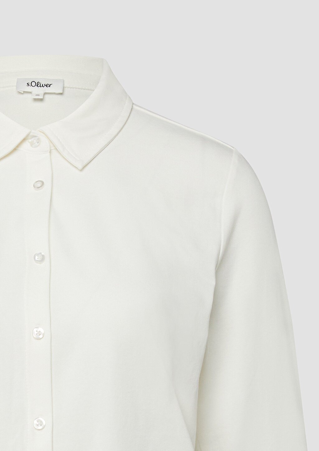 Verkürzte Jerseybluse mit Elastikbund hinten