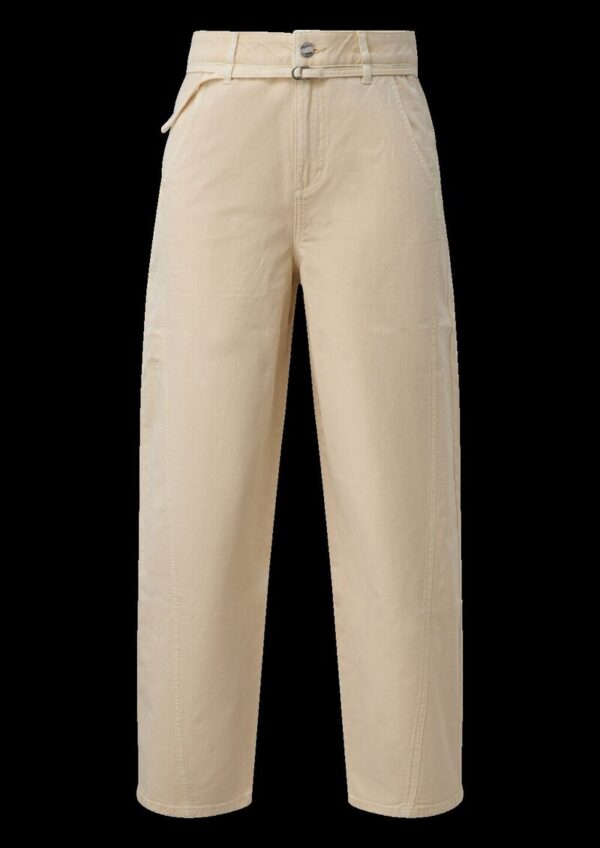 Cropped Barrel Leg Hose aus Interlockjersey