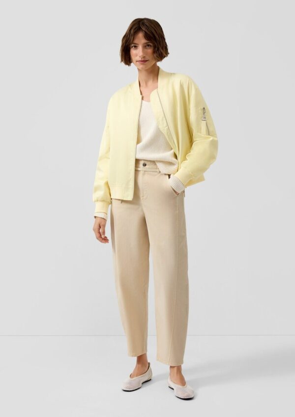 Cropped Barrel Leg Hose aus Interlockjersey