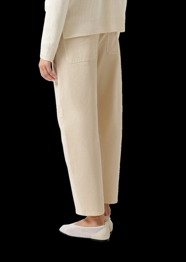 Cropped Barrel Leg Hose aus Interlockjersey