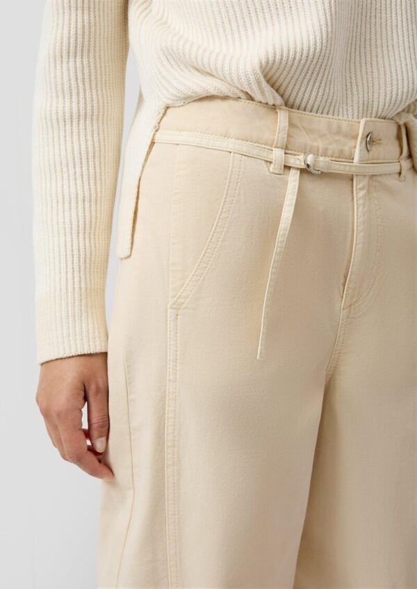 Cropped Barrel Leg Hose aus Interlockjersey