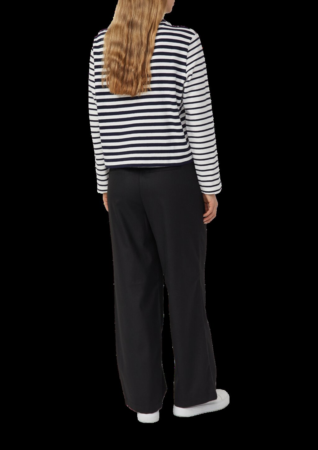 Gestreiftes Jersey-Sweatshirt mit Rundhalsausschnitt